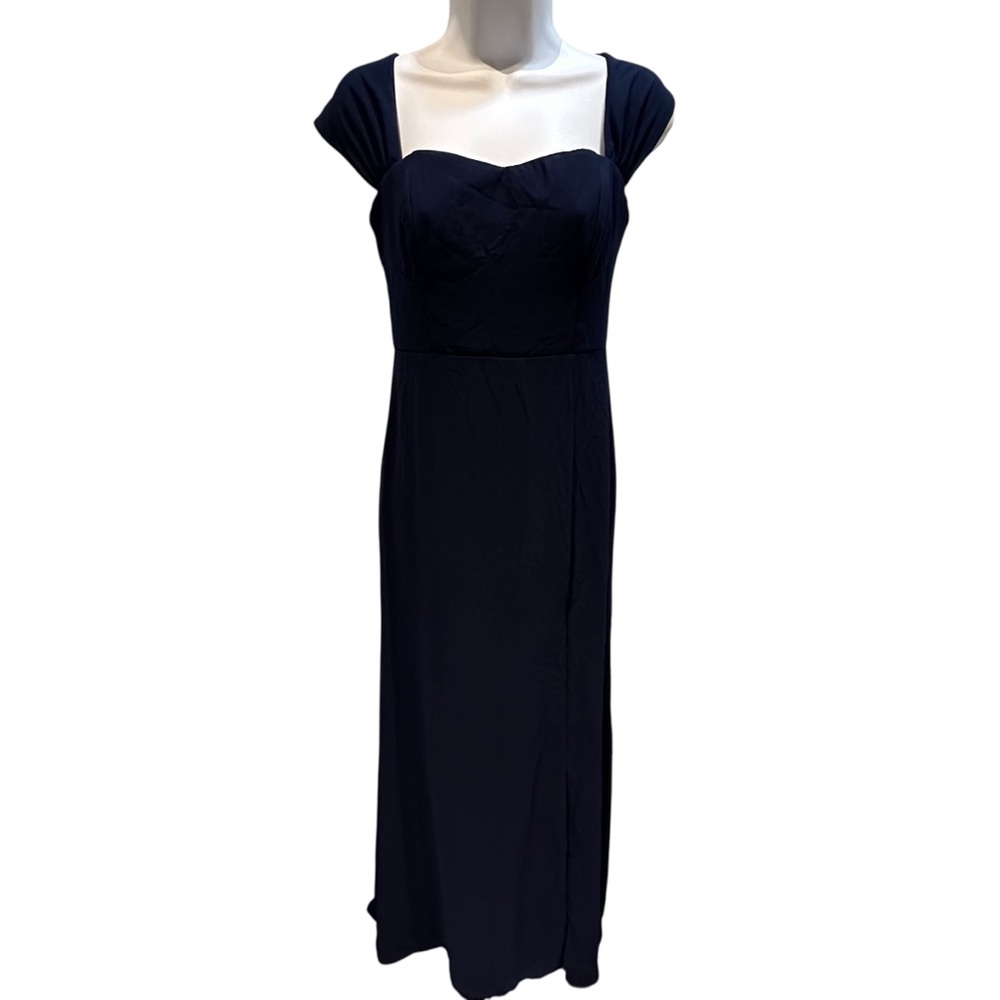 Lulus Magical Magnetism Navy Blue Off-the-Shoulder Maxi Dress Size Small - Picture 6 of 15